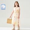 Mengtejiao Girls' Floral Sleeveless Summer Dress