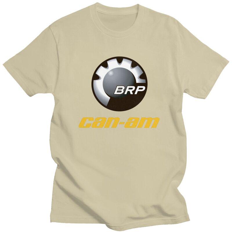 Custom BRP ATV Can Am Logo T Shirt for Men Pure Cotton Tshirt Fashion Tee Short Sleeves Tshirts Loose Fit Clothing