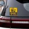 Baby+in+car Warning Stickers Inside The Car Creative And Personalized. There Are Also Child Car Stickers On The Car