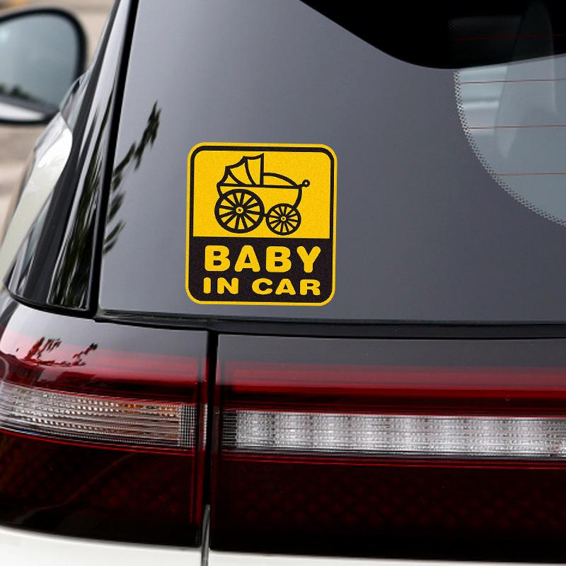 Baby+in+car Warning Stickers Inside The Car Creative And Personalized. There Are Also Child Car Stickers On The Car