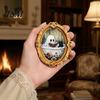 Seasonal Refrigerator Art Vintage Halloween Ghost Fridge Magnet, Retro Gold Frame Decoration Decorations with Strong Magnetic Adsorption for