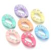20pcs 19x14mm Acrylic Link Chain Clasp Colorful Open Buckle Beads Connector With Diamond For Jewelry Making Necklace Bag Chain