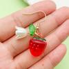 Strawberry, Orange & Blueberry Fruit Pendant Girl's Earrings - Cute Resin Children's Accessories
