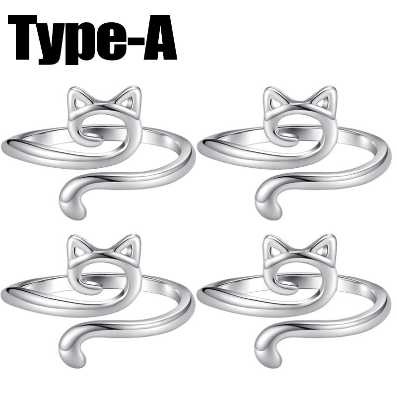 

20/1Pcs Crochet Rings Cat Crochet Tension Ring Adjustable Yarn Guide Finger Holders Thimbles Winder Tools Home Sewing Tools 1PC
