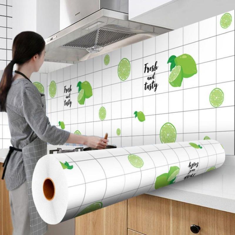 Kitchen Grease-Resistant Stickers, Waterproof Wallpaper, Heat-Resistant Marble Film, Moisture-Resistant Countertop Renovation Stickers