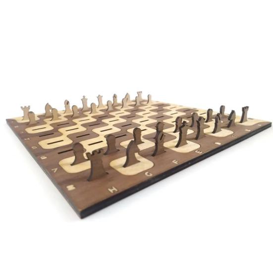 Mini Assembled Chessboard Portable Travel Wooden Chess Board with Storage Compartments Kids
