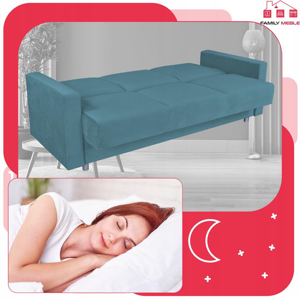 Sofa Sofa Alicja Sofa Bed Bonell Bed Family Furniture Blue