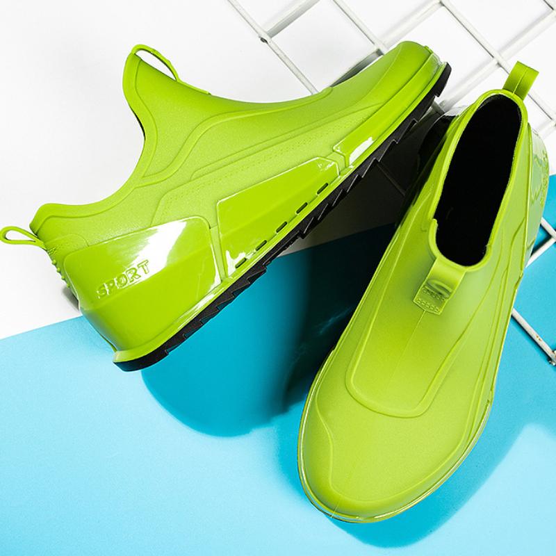 Men's Rain Shoes Anti-slip Men Boots Outdoor Hiking Shoes Rubber Fishing Shoe Durable Kitchen Shoe 2024 New Zapatos Para Hombres