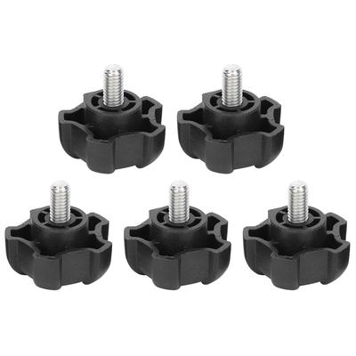 5Pcs Adjustable Knob Bolt Plastic Five Star Head Hand Twisted Screw Locking Handle M6 10mm
