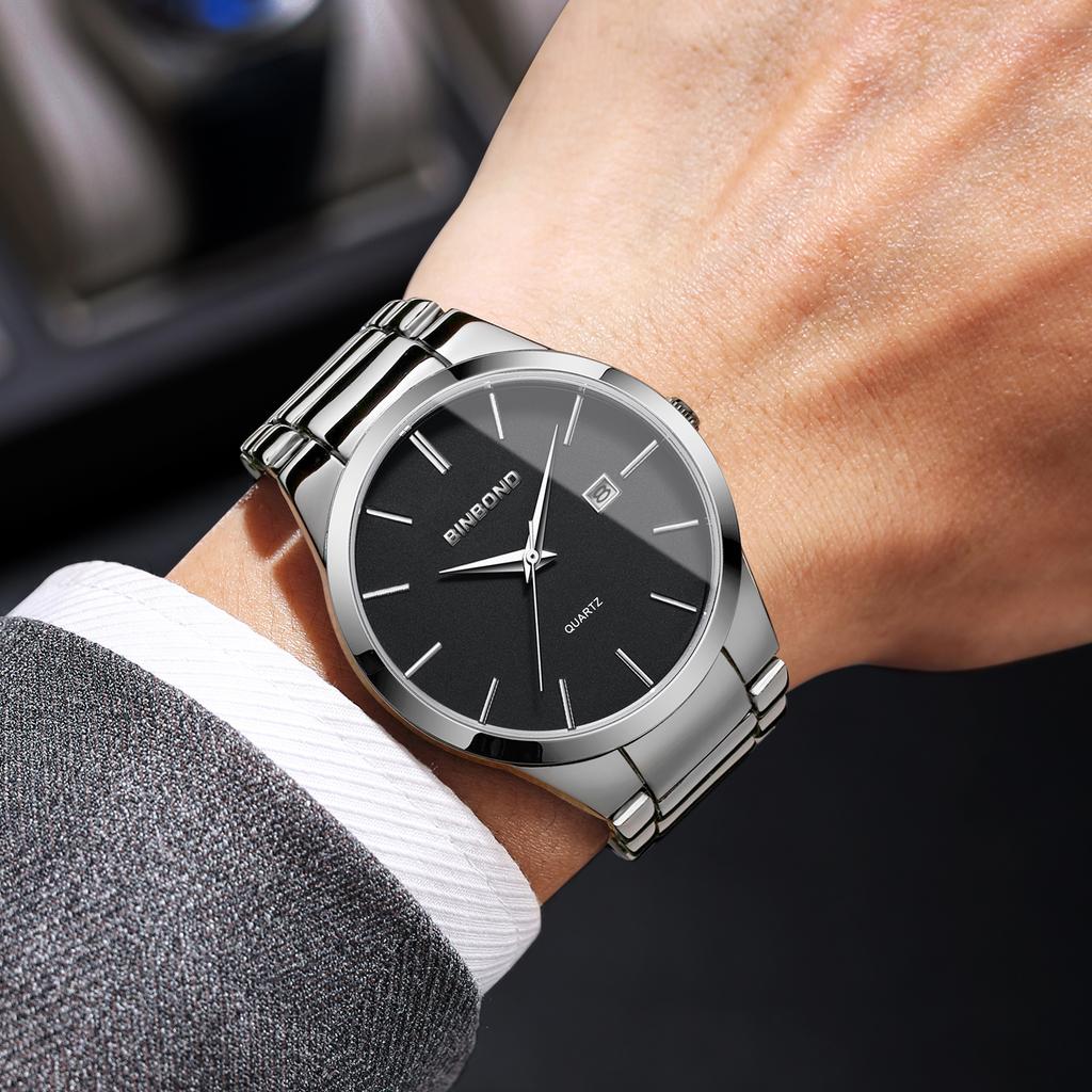 BINBOND Precise Quartz Wristwatches For Men Luxury Luminous Waterproof Auto Date Durable Men's Watch Casual Reloj Free Ship