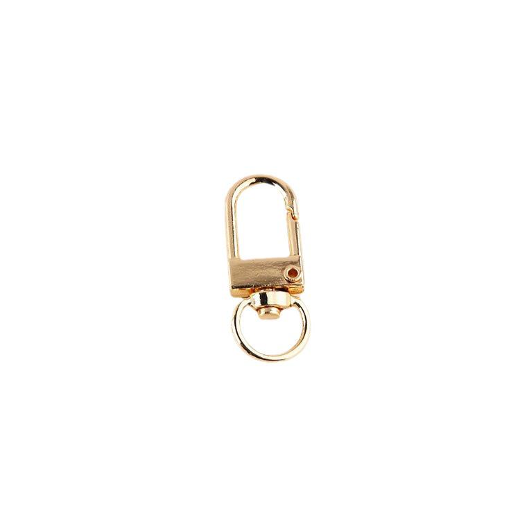 DIY Handmade U-Shaped K Gold & White K Jewelry Keychain Pendant