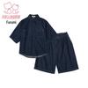 FuroMi Girls' Summer Loose Denim Two-Piece Set