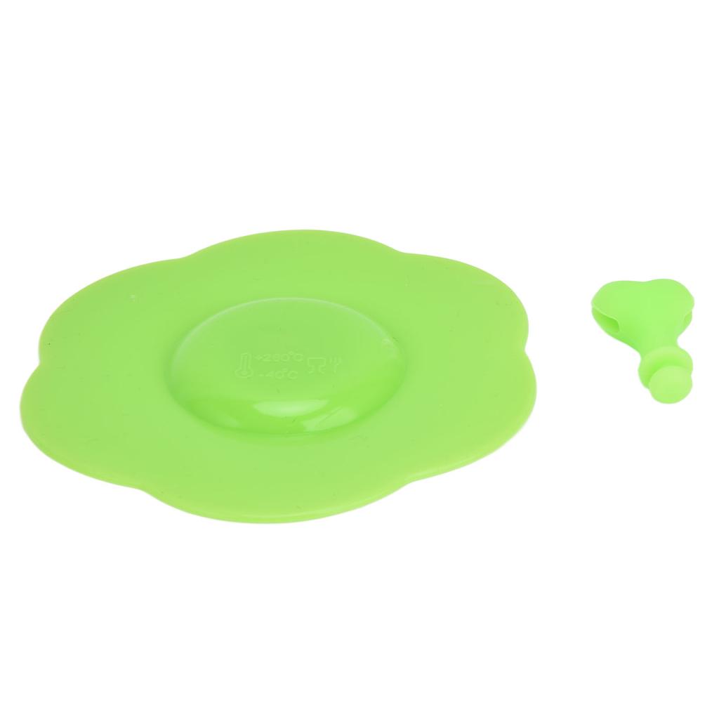 Silikonowa pokrywka Pyłoszczelna Odporna na ciepło Pokrywka na kubek do napojów gorących i zimnych do kuchni domowej Zielona