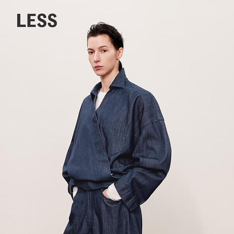 LESS 2024 Autumn Loose Pullover Denim Shirt L