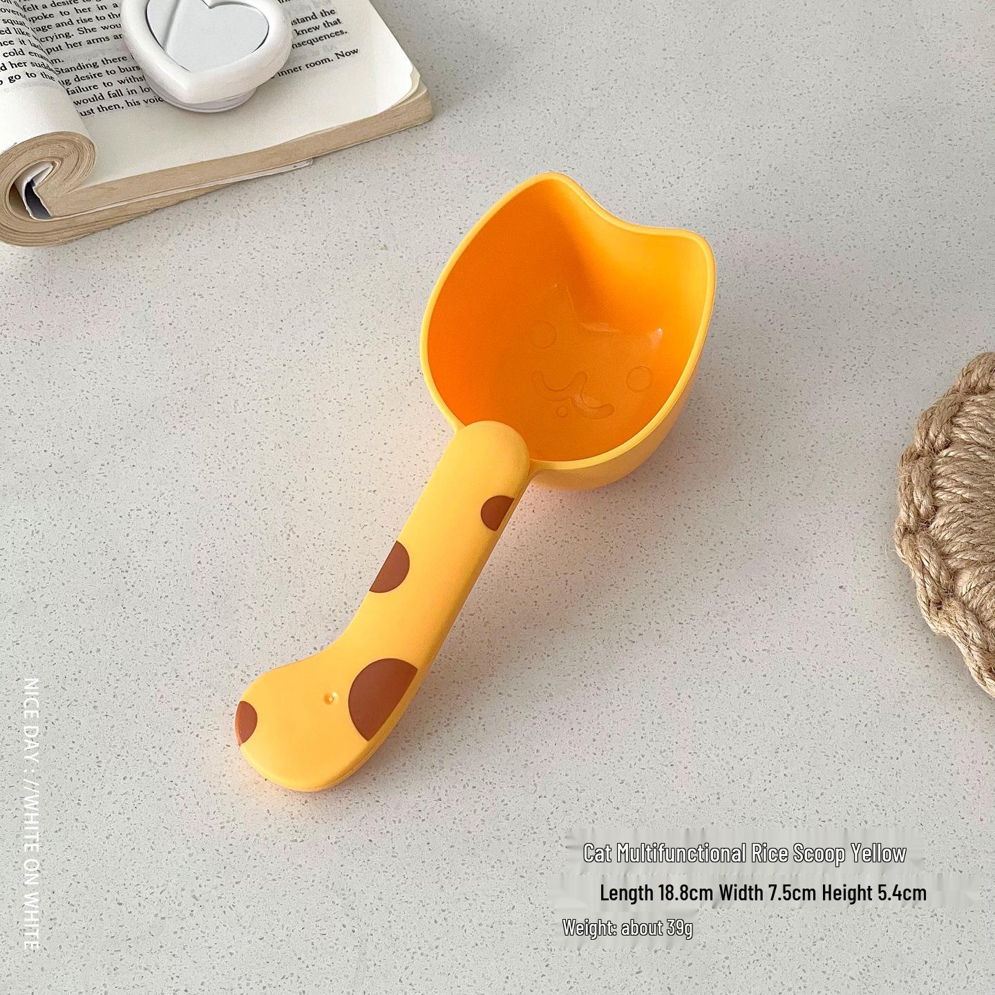 Pet Food Measuring Spoon with Sealing Clip and Scale for Cats and Dogs