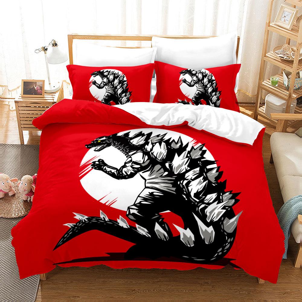 Lyw3D Digital Printing Diy Quilt Set Three-Piece Set European And American Bedding Three-Piece Set