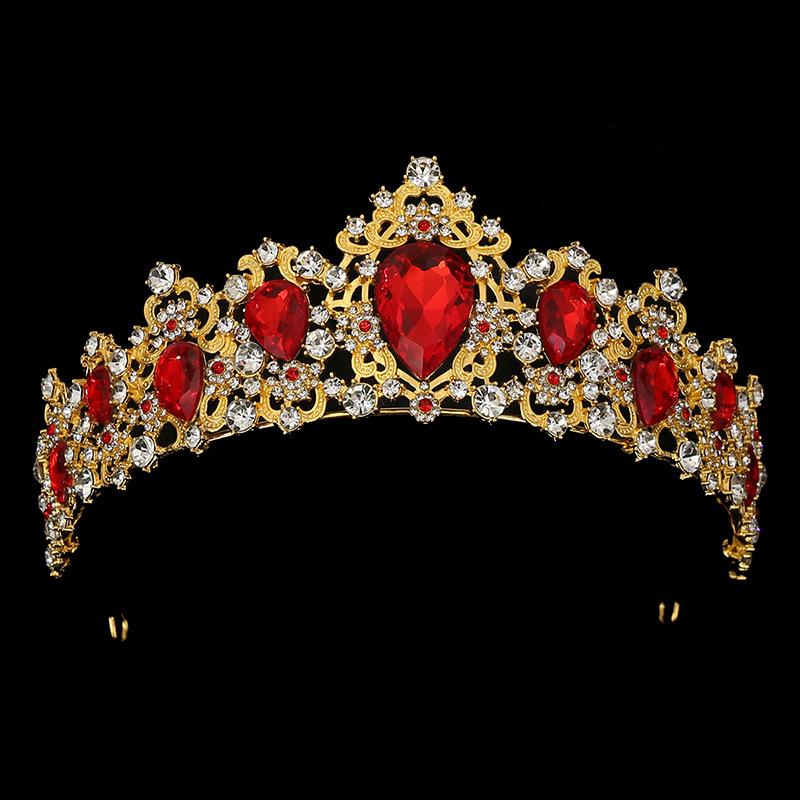 Rétro Baroque alliage bandeau de mariée bandeau bijoux nouveau anniversaire couronne accessoires cheveux luxe