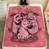Courage the Cowardly Dog  Print Flannel Blanket, High Quality Comfortable for All Seasons, Home Decor, Warmth and Comfort