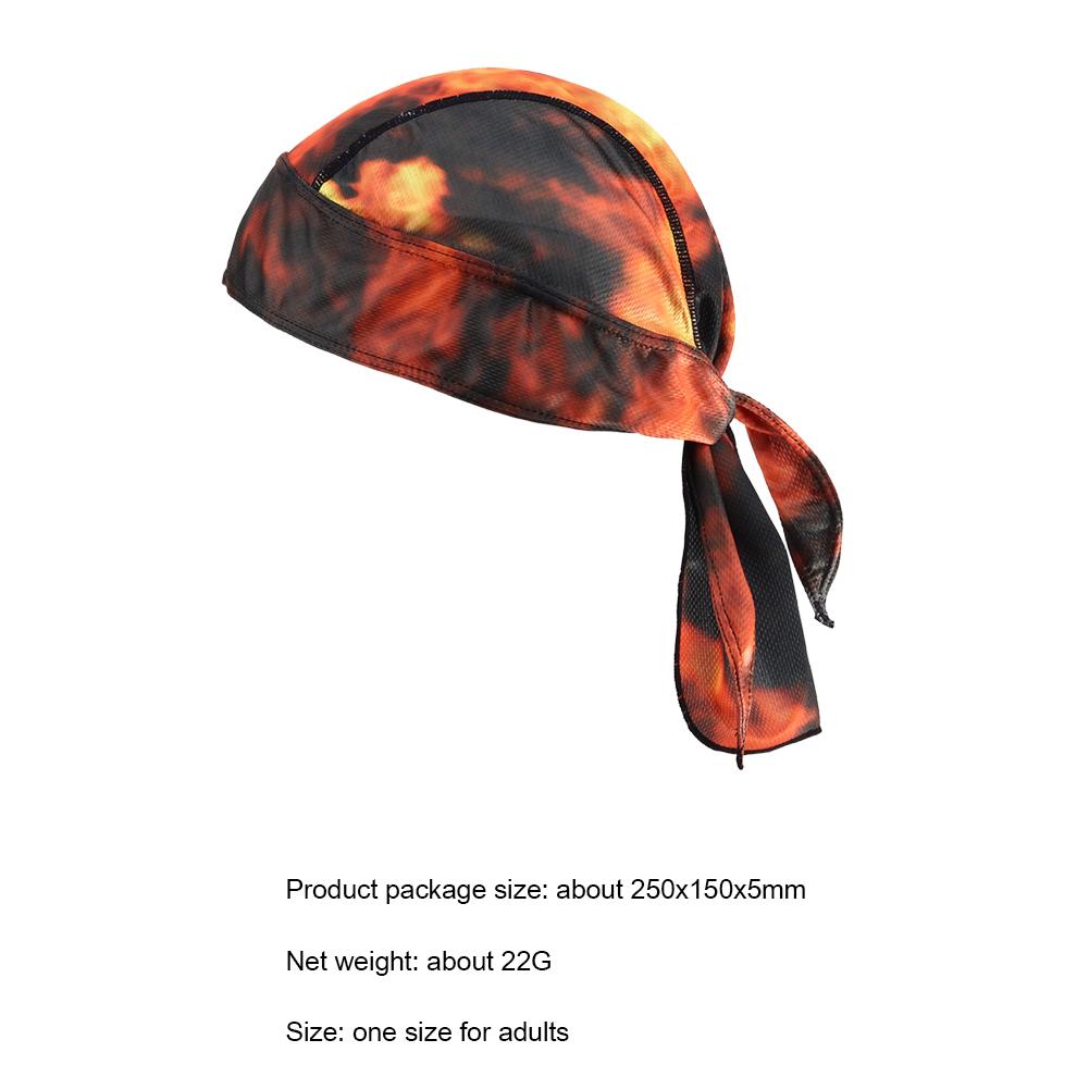 Cappello bandana estivo con stampa parasole, cappellino da ciclismo ad asciugatura rapida, foulard traspirante, fascia per la testa regolabile in cotone, cappello da motociclista, cappuccio