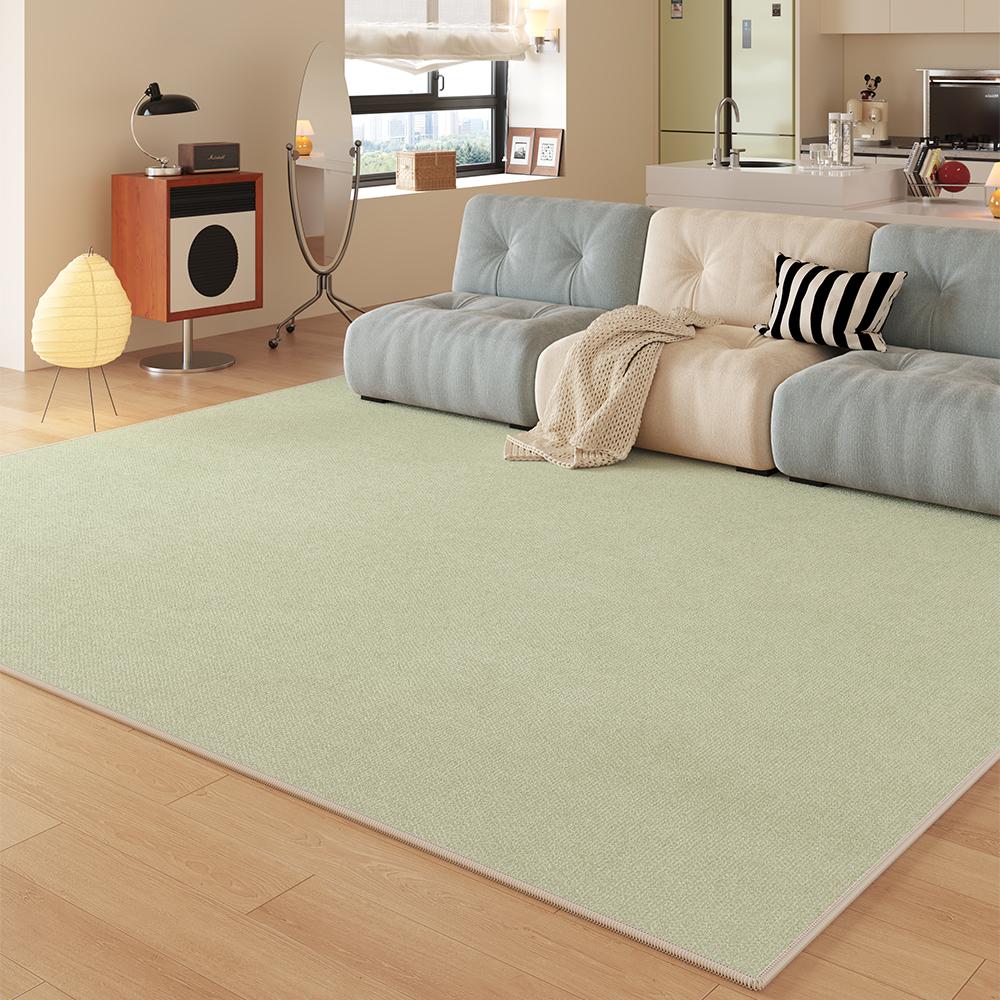 VIKAMA Cream-Style Living Room Carpet, Simple Solid Color, Easy To Maintain, Cloakroom And Bedroom Floor Mat, Home Decoration