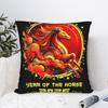 Year Of Horse Chinese Zodiac Lunar New Year Pillow Case Novelty Pillow Cover Design Pillowcases For Living Room Bed Chair