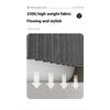 Heavy Duty Magnetic Shower Curtain Linen Blend Anti-Mildew Water Repellent Weighted Hem Bath Partition Curtain Standard Shower