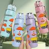 1PC Heavy Construction Vehicle 750ml Color Plastic Sports Water Bottle Leakproof Flip Straw Lid Suitable for Sports Office Home Use