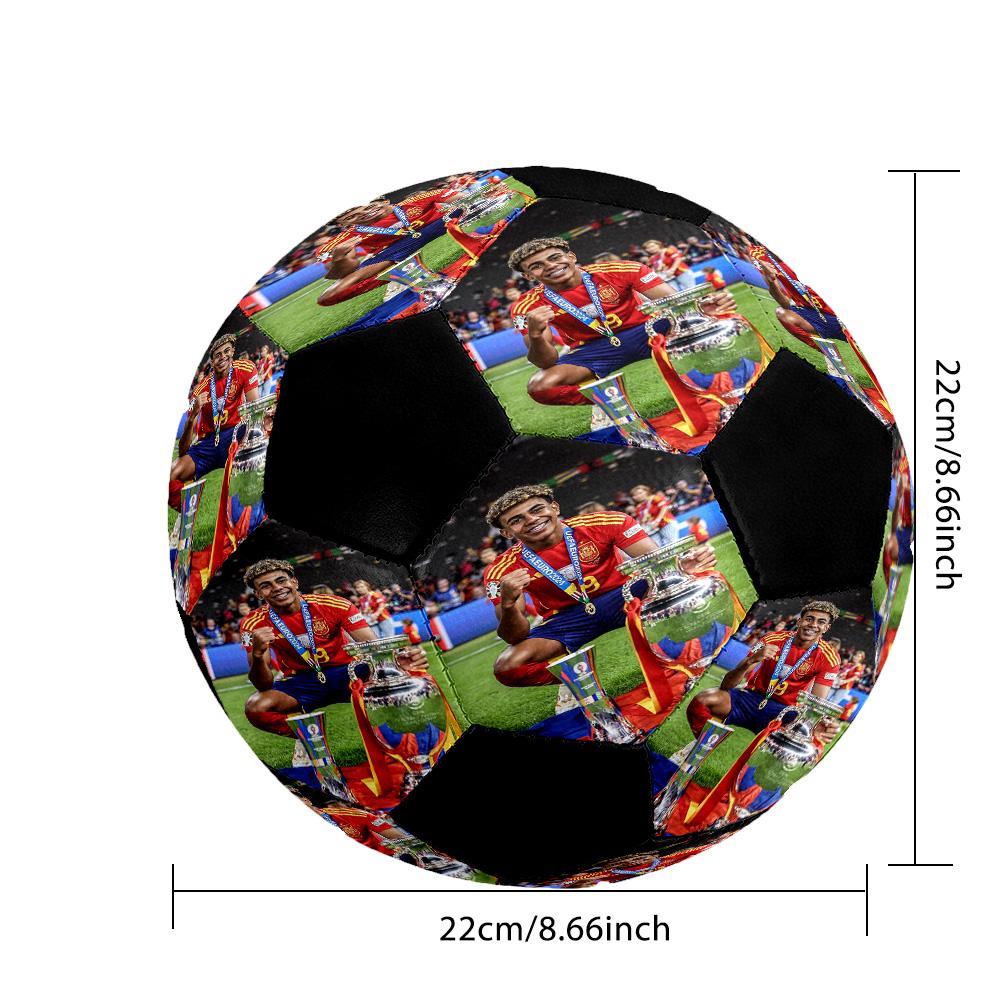A Custom-made, Machine-stitched Size 5 Soccer Ball with Your Photo Makes The Perfect Gift.