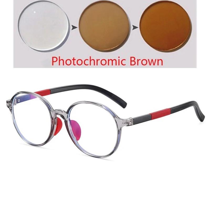 Tr90 Oval Polarized Myopia Sunglasses Boy Gild Fashion Teenagers Student Prescription Sun Glasses For Children -0.5 -0.75 To -6