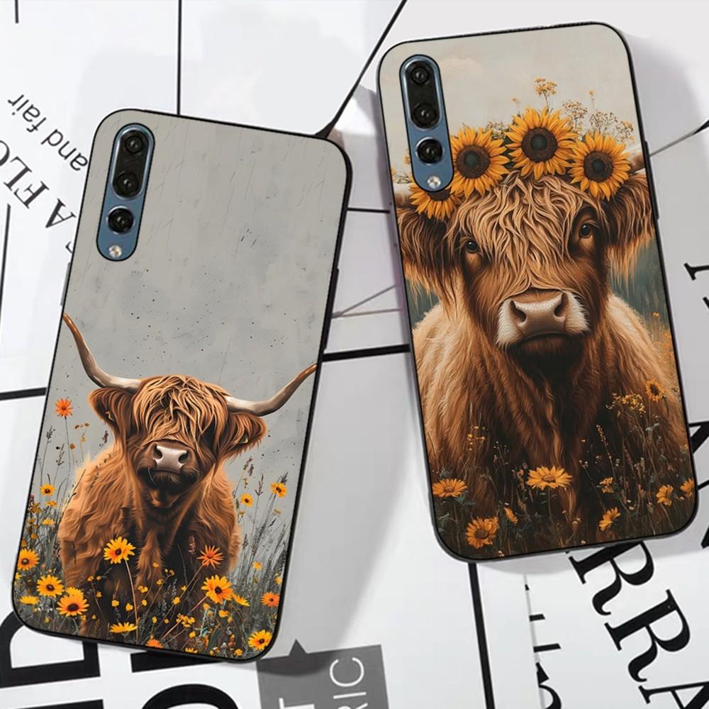Süße Hochlandkuh Handyhülle Für Huawei P 8 9 10 20 30 40 50 Pro Lite Psmart Honor 10 Lite 70 Mate 20lite