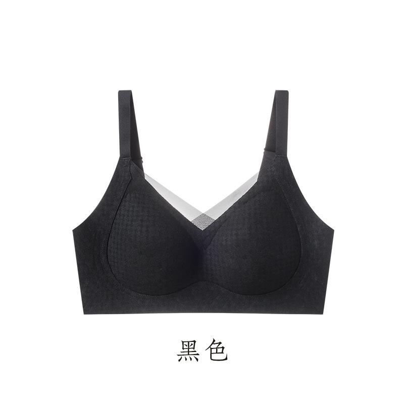 Lift the fixed cup comfortably and gather the seamless underwear for women with large breasts and small breasts. Anti-sagging thin bra