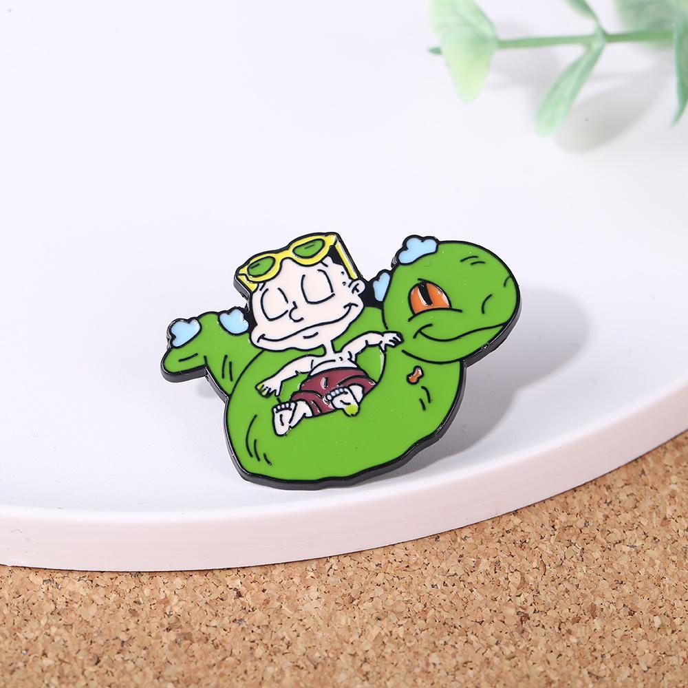 Cartoon Oil Drop Metal Brooch Alloy Jewelry Pin Clothing Backpack Jewelry Badge Chest Neckline