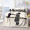 Messi 437 Customize Your Name Blanket Throw Customizable Blanket Soft & Cozy Great for Picnics Home Decor Seaside Office Chair Four Seasons Universal