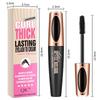 Mascara 4D che allunga ciglia impermeabili mascara per occhi volume nero con fibre di seta pennello strumento per trucco ciglia cosmetici