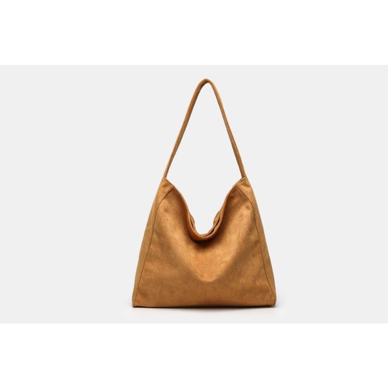 

Замшевая осенне-зимняя повседневная однотонная осенне-зимняя новая сумка-тоут под мышкой через плечо большой вместимости, простая ретро 38*12*36