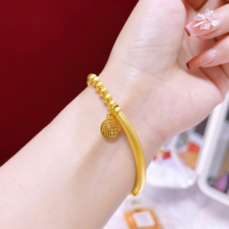 Fu Brand Elbow Half Bracelet Fu Character Bead Bracelet Women's Auspicious Bracelet