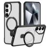 Applicable To Samsung S25Ultra Mobile Phone Case A36 Magnetic Suction Bracket S25Edge Skin Feeling A06 Anti-drop Protective Case S24