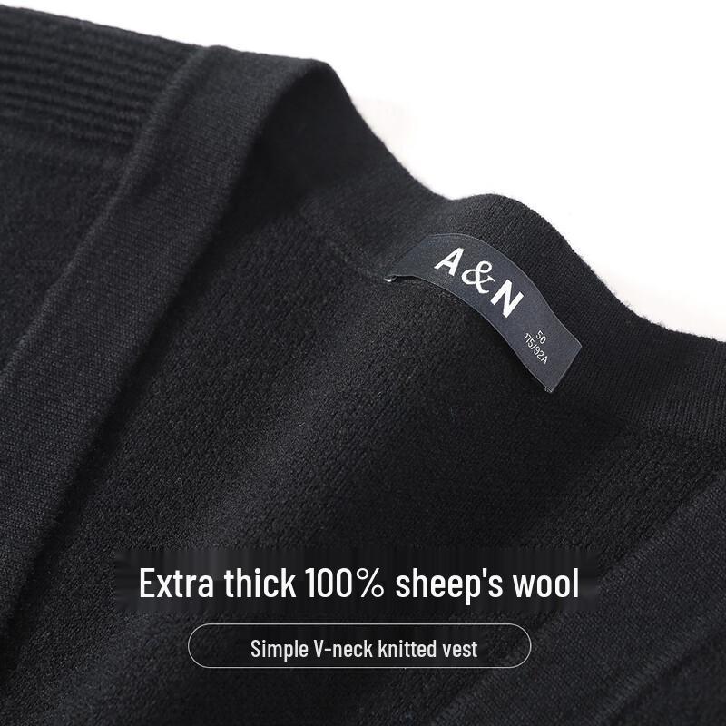 Antonio Herren 100% Merinowolle Warme V-Ausschnitt Weste