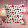 Cute Polka Dot Pop Cushion Cover Premium Comfort Reversible Pillow Cove Two in One Design for Any Room  Car Interior