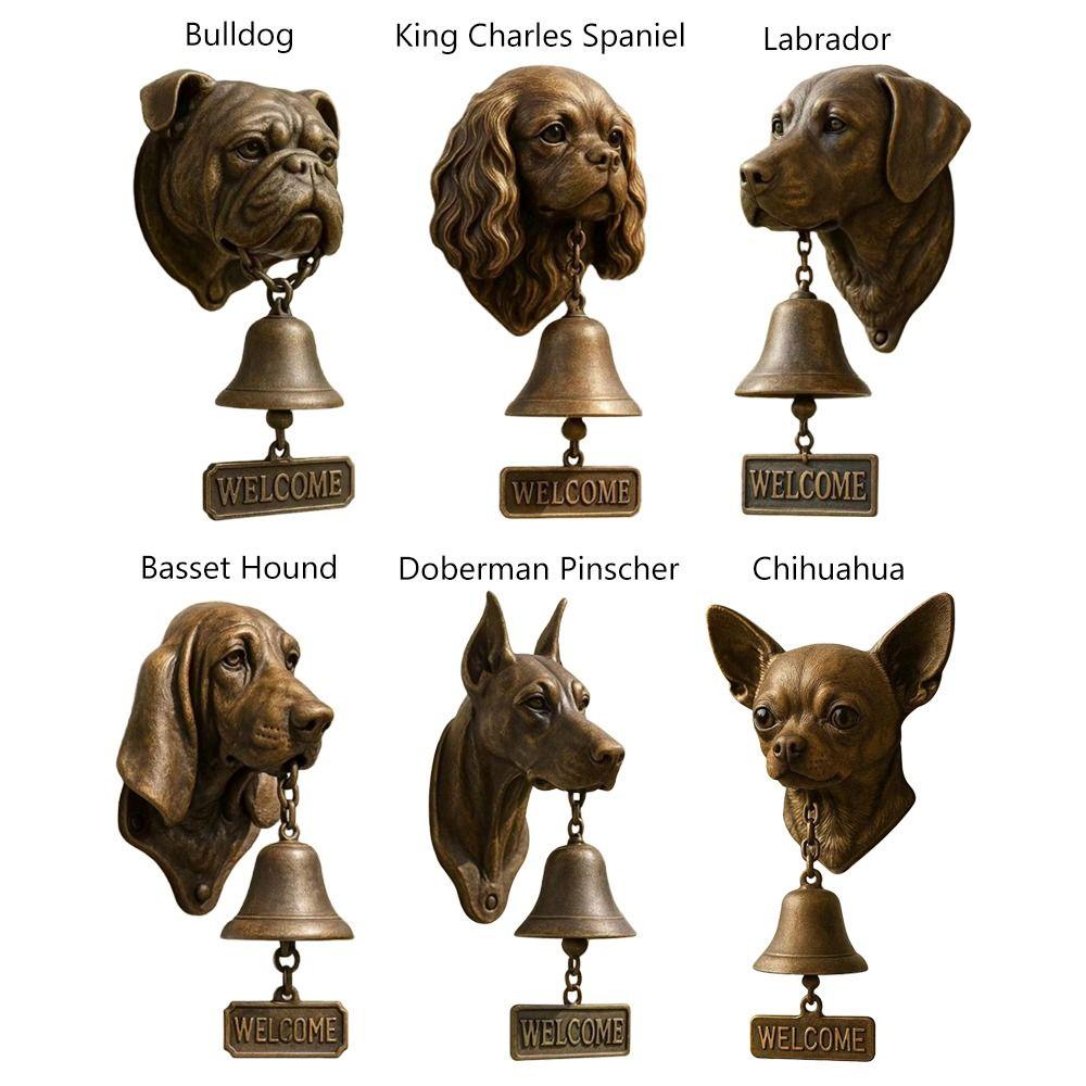Wandmontierte Hundeförmige Klingelglocke Lautes Läuten Vordertür-Klingelglocke Eingangswanddeko Bauernhaus