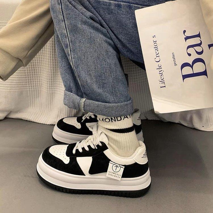 Small Raise the Bottom Sneakers Women's  New Online Influencer Fashion D'Lites Bread Leisure Platform White Shoes