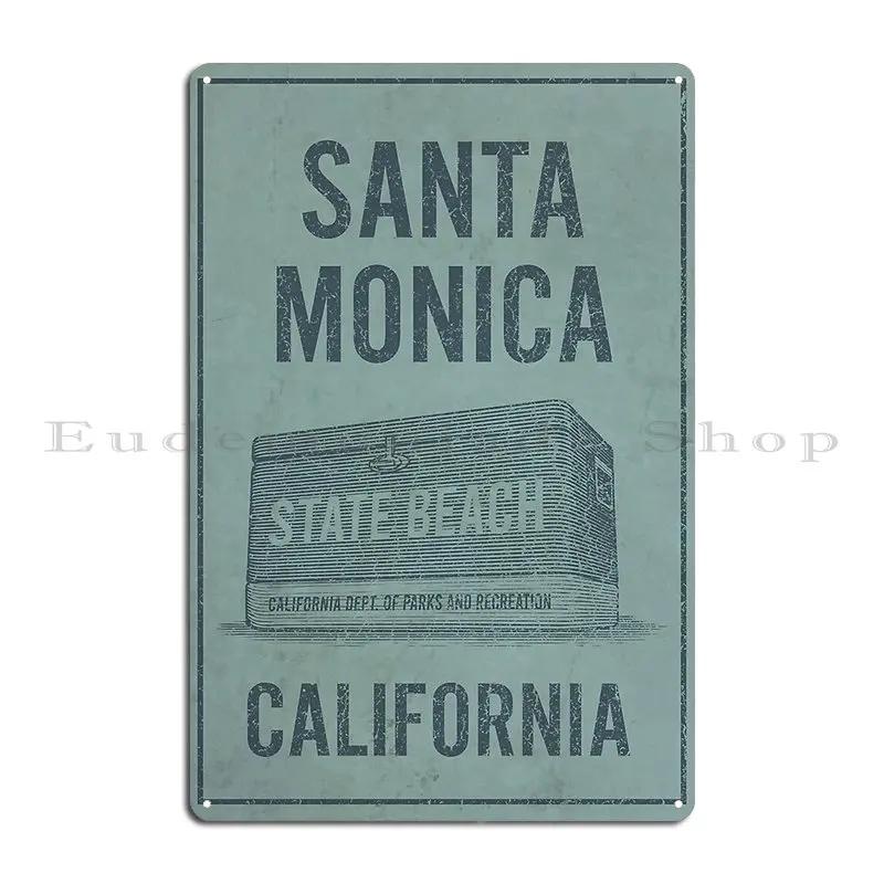

Santa Monica State Beach Metal Signs Designing Garage Print PaintingCinema Tin Sign Poster 20x30cm