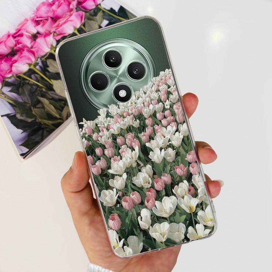 For Oppo Reno12 F Case CPH2637 Shockproof Cover Cute Cat Cartoon Soft Slim Clear Phone Cases For OPPO Reno 12F 4G CPH2687 Fundas