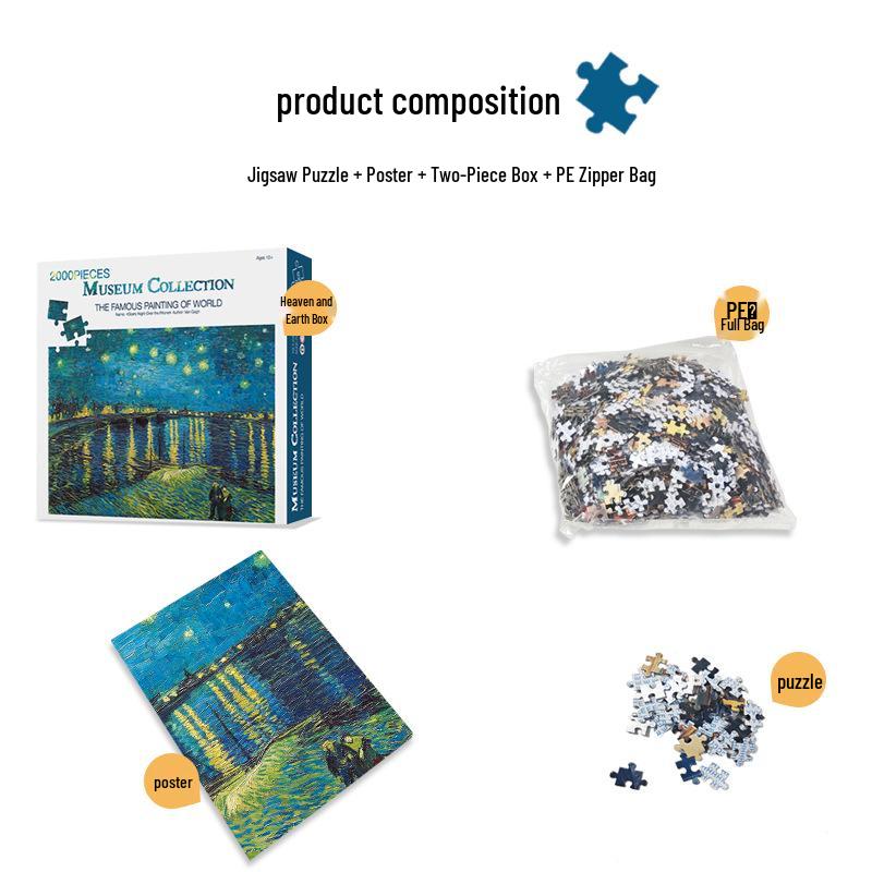 2000-Piece Customizable Jigsaw Puzzle with 24-Hour Sample and Fast Shipping