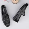 Herren Mokassins mit Krokodilmuster aus echtem Leder - Vielseitiger Business & Casual Stil