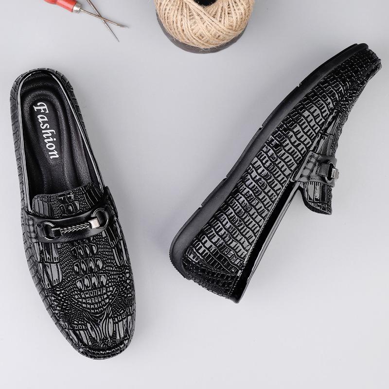Herren Mokassins mit Krokodilmuster aus echtem Leder - Vielseitiger Business & Casual Stil