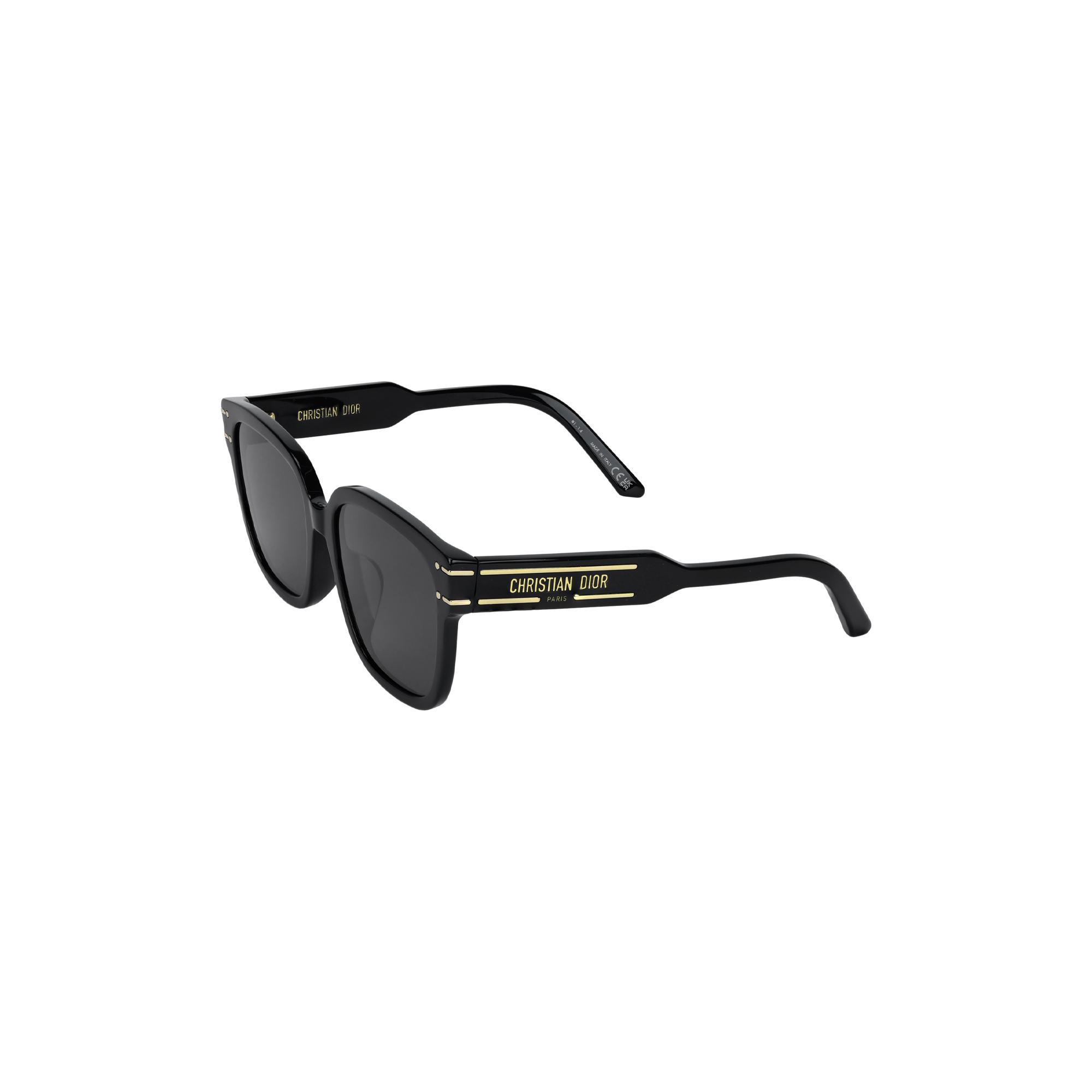 

Dior Logo Irregular Frame Sunglasses Women sunglasses Black DIORSIGNATURE-S7F Basic Packaging-Eyeglass Case+Box
