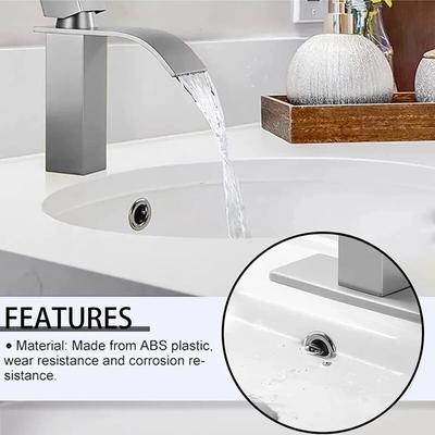 4pcs Kitchen Sink Plastic Overflow Decorative Cover, Ceramic Sink Overflow Hole Plug, Sink Accessories