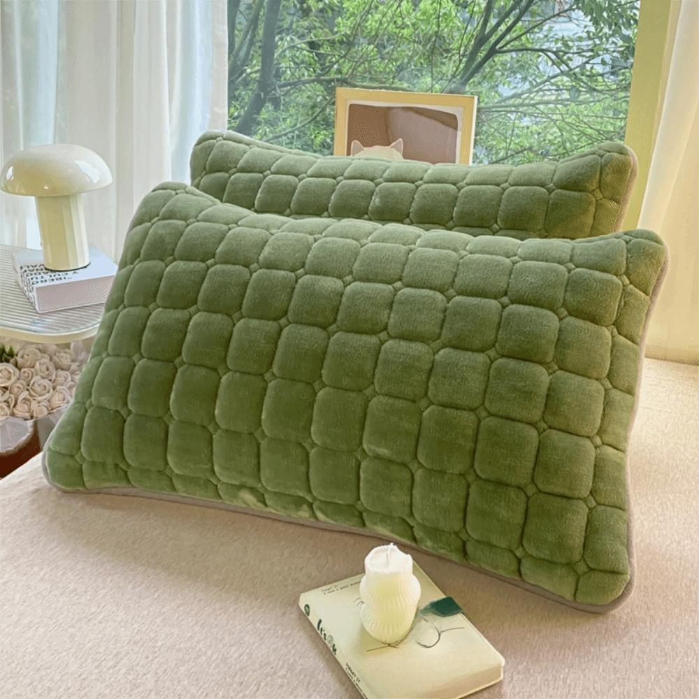 Warm Plaid Pillowcase Thickened Pillow Cover Modern Cushion Cover  Bedroom