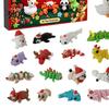 Eco Friendly PLA Toys 3D Printed Christmas Advent Calendar, 24-Day Animal Figure Countdown Box Flexible Joint Figures with Articulated Joints, Holiday